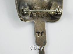 Vintage Tommy Singer Sterling Silver 925 Chip Inlay Peyote Water Bird Pin Brooch