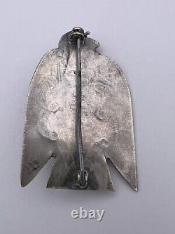 Vintage Unmarked Silver Navajo Thunderbird Pin
