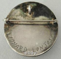 Vintage ZUNI Leonard Lonjose QUAIL Pendant Brooch Pin-Signed