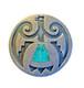 Vintage Zuni, Hopi, Navajo Indian Silver Overlay Thunderbird Pin Turquoise Inlay