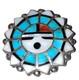 Vintage Zuni Native American Silver Inlay Sun Face Artisan Brooch Pin