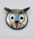 Vintage Zuni Native American Sterling Silver Turquoise Inlay Owl Pin