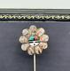 Vintage Zuni Sadie Morris Laahte Sun Face Sterling Silver Cowrie Shell Stick Pin