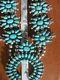 Vintage, Zuni, Squashblossom, Turquoise, Silver Necklace, And Pin, Purchased 1960