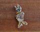 Vintage Zuni Sterling Silver Inlay Daisy Duck Pin And Pendant Rare