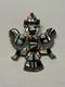 Vintage Zuni Sterling Silver Inlay Knifewing Pin Pendant H. E. Cellicion