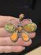 Vintage Zuni Sterling Silver Multi-stone Inlay Butterfly Pendant, Signed'rr