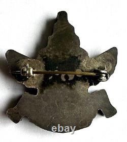 Vintage Zuni Sterling Silver Multi Stone Inlay Knifewing Brooch Pin