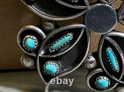 Vintage Zuni Turquoise Silver Pin Pendant