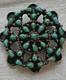 Vintage Zuni Turquoise Sterling Silver Petit Point Pin 1.25 In Native American