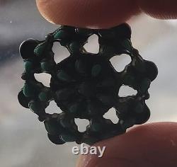 Vintage Zuni Turquoise Sterling Silver Petit Point Pin 1.25 In Native American