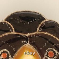 Vintage Zuni inlay Bear Pin/Pendant by B. Leekity
