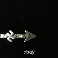 Vintage native american whirling log on arrow c clasp pin