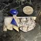 Vntg Navajo Sterling Silver Blue Lapis Modernint Brooch Pin Signed 1995 Bdfa Euc