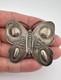 Vtg Fred Harvey Era Navajo Sterling Silver Stamped Butterfly Pin Pendant 2.25