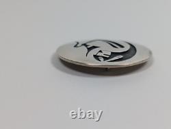 Vtg George Phillips Hopi Sterling Silver Overlay Kokopelli Pin Pendant Brooch