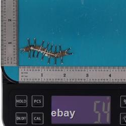 Vtg Navajo Sterling Silver Centipede Pin Brooch 925 Insect Bug Native American