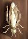 Vtg Navajo Sterling Silver White Buffalo Grasshopper Brooch Big Yazzie