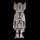 Vtg Sterling Hopi Dancer Brooch Old Dead Pawn Ceremonial Silver Pin Overlay Read