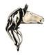 Vtg Sterling Silver Native American Horse Head Brooch & Pendant Artist Signed In
