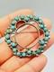 Vtg Unmarked Zuni Sterling Silver Petit Point Turquoise Flower Circle Pin Brooch