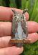 Vtg Zuni Ed Edward & Pablita Quam Sterling Silver Mosaic Inlay Owl Pin Brooch