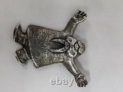 Walking Wally Aleut Sterling Silver Pin Pendant Bill Prokopiof