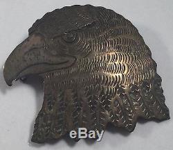 Wilbur Wauneka Vintage Navajo Indian Sterling Silver Eagle Pin Brooch Pendant