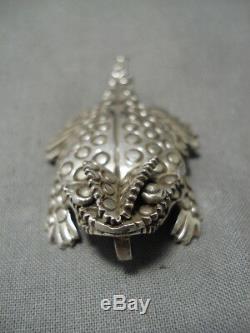 Wonderful Ben Yazzie Navajo Horned Toad Sterling Silver Pin
