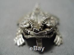 Wonderful Ben Yazzie Navajo Horned Toad Sterling Silver Pin