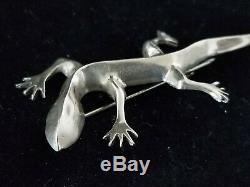 Yaqui Danny Romero Handmade Sterling Silver Lizard Pin Brooch 11.5 Grams