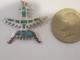 Zuni Knifewing Flush Mounted Turquois And Silver