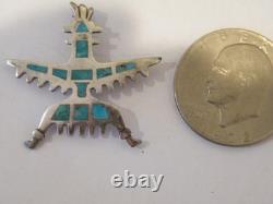 ZUNI Knifewing Flush Mounted Turquois and Silver