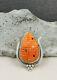 Zuni-spiny Oyster & Sterling Corn Pin/pendant By Beverly Etsate-native American