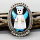 Zuni-sterling Silver & Stone Angel Pin/pendant By Beverly Etsate-native American