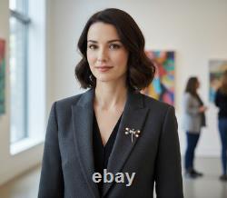 Zuni Angus Ahiyite Multi-Stone Dragonfly Pendant Brooch Native Am Jewelry