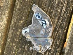 Zuni Ben Eustace Carved Turquoise Floral Pin Pendant Enhancer Y