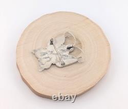 Zuni Butterfly Multi Stones Inlay Handmade Pin Pendant Native American Jewelry