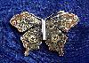 Zuni Emery Ohmsatte Sterling Silver Mokume 14k Gold Accents Ladys Butterfly Pin