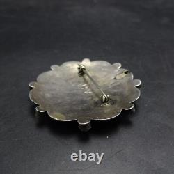 Zuni HOMER VACIT Sterling Silver TURQUOISE Petit Point Cluster 2 PIN/BROOCH