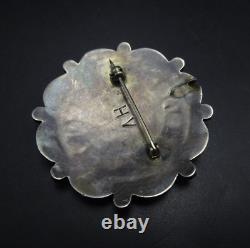 Zuni HOMER VACIT Sterling Silver TURQUOISE Petit Point Cluster 2 PIN/BROOCH
