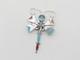Zuni Handmade Sterling Silver Multi-stone Dragonfly Pin / Pendant