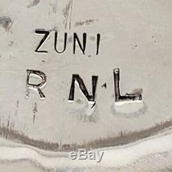 Zuni Inlay Oriole Bird Pendant Pin signed RNL
