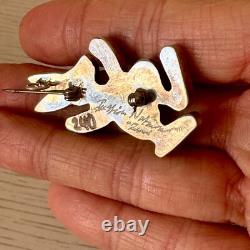 Zuni Inlay Rabbit Pipestone Pendant Justin Natawa Turquoise Sterling Pin Native Zuni Inlay Rabbit Pipestone Pendant Justin Natawa Turquoise Sterling Pin Native