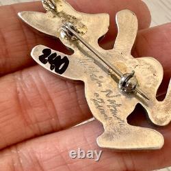 Zuni Inlay Rabbit Pipestone Pendant Justin Natawa Turquoise Sterling Pin Native Zuni Inlay Rabbit Pipestone Pendant Justin Natawa Turquoise Sterling Pin Native