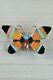 Zuni Multi Stone And Sterling Silver Butterfly Pendant & Pin Angus Ahiyite