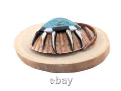 Zuni Multi Stones Inlay Bear Claw Shell Pendant Design Native American Jewelry