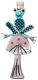 Zuni Native American Inlay Frog & Mushroom Pin & Pendant By Comosona Sku#223442