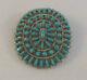 Zuni Native American Norman/virginia Hooie, Sterling Turquoise Pin/brooch Pendant