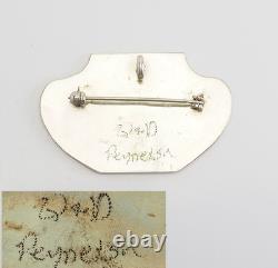 Zuni Native American turquoise 925 silver pin pendant Quintus Denise Peynetsa